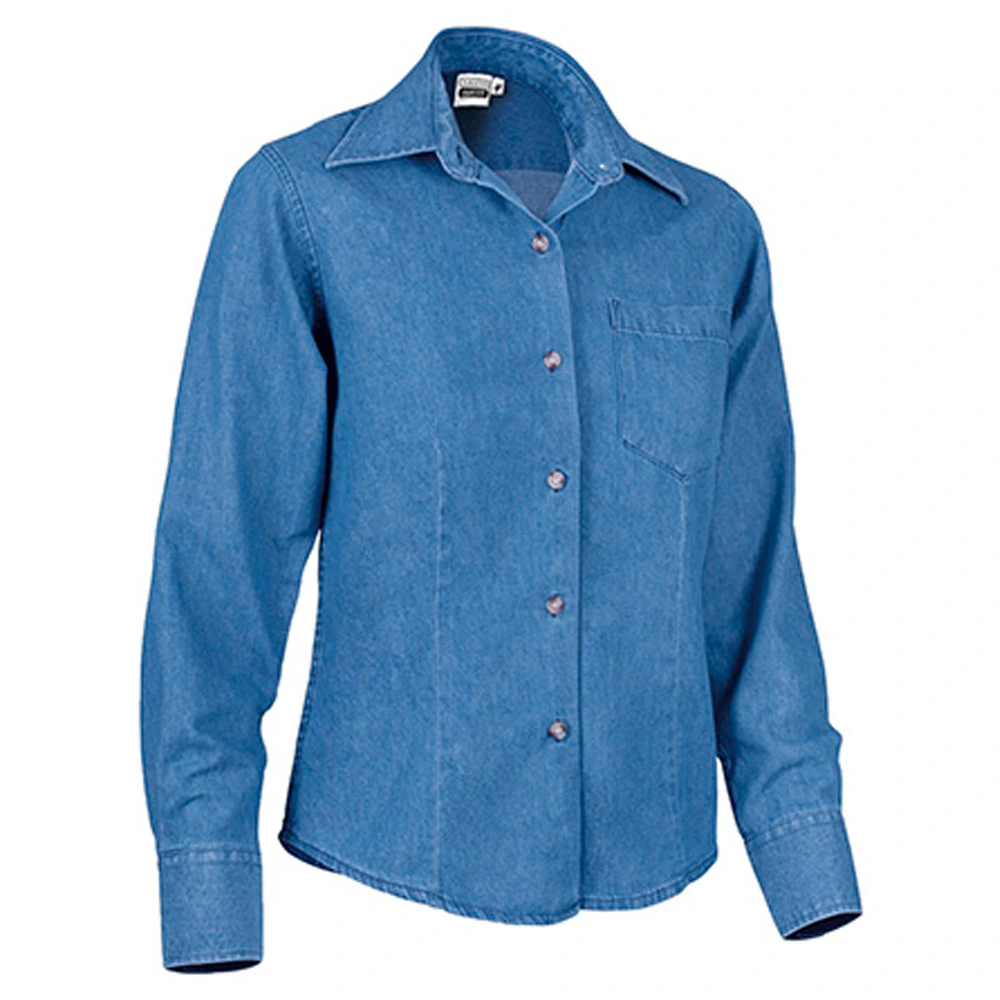 Camisa Vaquera Manga Larga Mujer