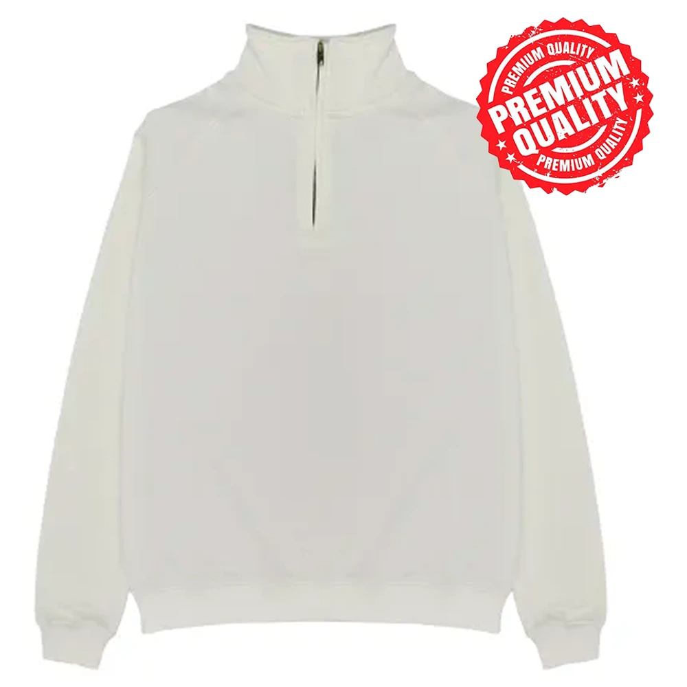 Sudadera Half Zip Premium 100% Algodón Orgánico